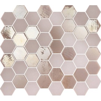 Mosaique hexagonale rose tomette 32x27 cm Togama Sixties – Paquet 1 m²