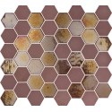 Mosaique hexagonale rouge bordeaux tomette 32x27 cm Togama Sixties – Paquet 1 m2