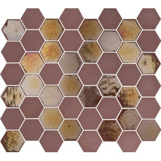 Mosaique hexagonale rouge bordeaux tomette 32x27 cm Togama Sixties – Paquet 1 m²