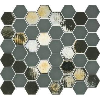 Mosaique hexagonale vert tomette 32x27 cm Togama Sixties – Paquet 1 m²