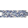 Frise bleu blanc briquettes 25x6.5 - La pièce