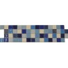 Frise bleu blanc mosaique 25x6.5 - La pièce