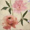 Décor carrelage pivoine rose blanc 60x60 - La pièce