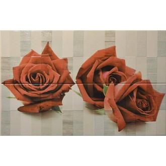 Décor carrelage roses rouge 40x60 cm - Le décor