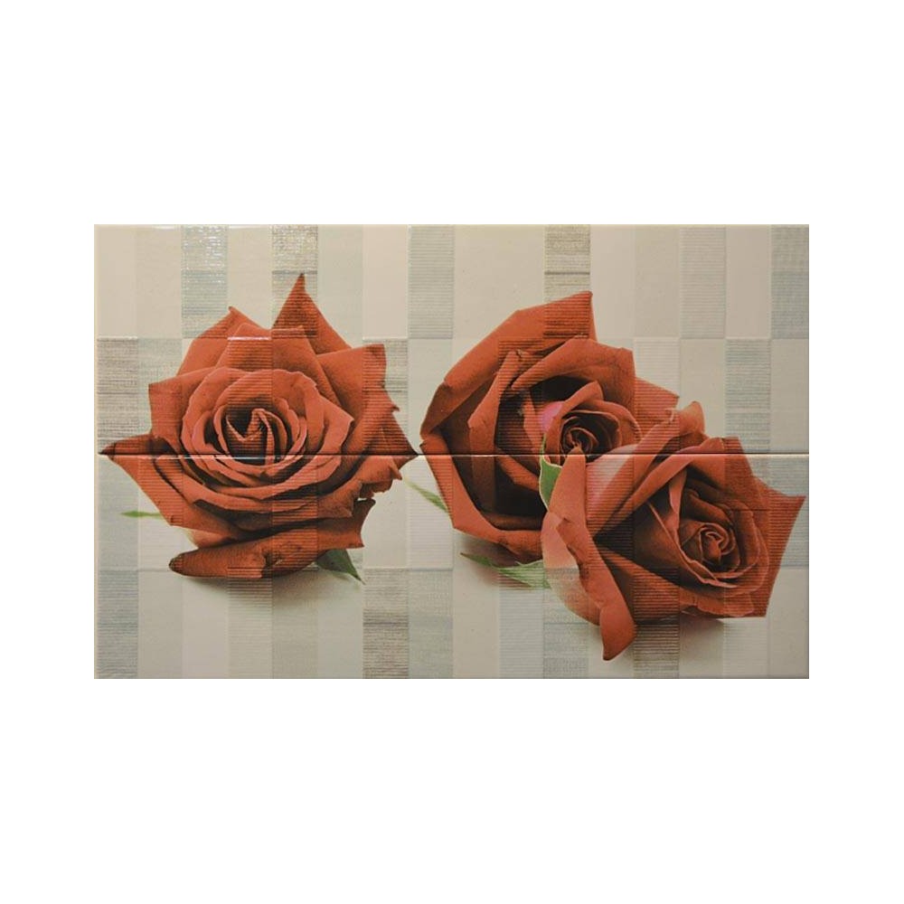 Décor carrelage roses rouge 40x60 cm - Le décor