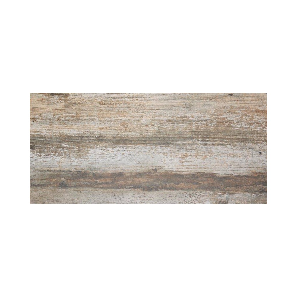 Carrelage marron vieilli antidérapant imitation bois 62.5x31 Gresmanc Samara - Paquet 1.16 m²