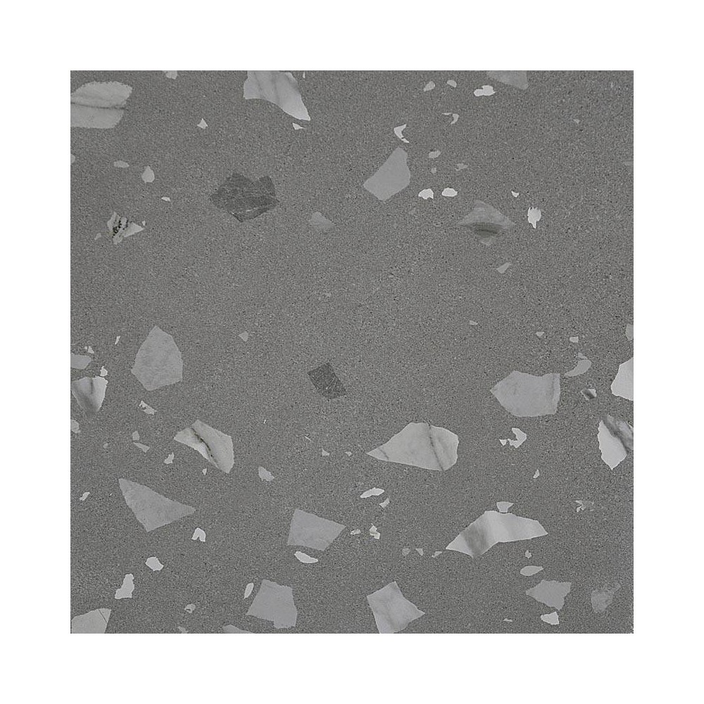 Carrelage gris anthracite style granito 80x80 Ribe Terrazzo - Paquet 1,28 m²
