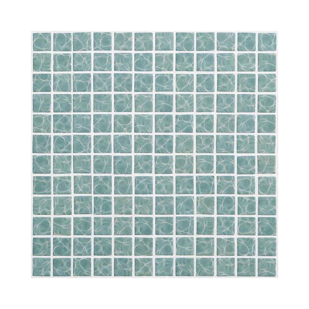 Mosaique piscine vert vagues 31.6x31.6 cm Mosavit - Paquet 1m²