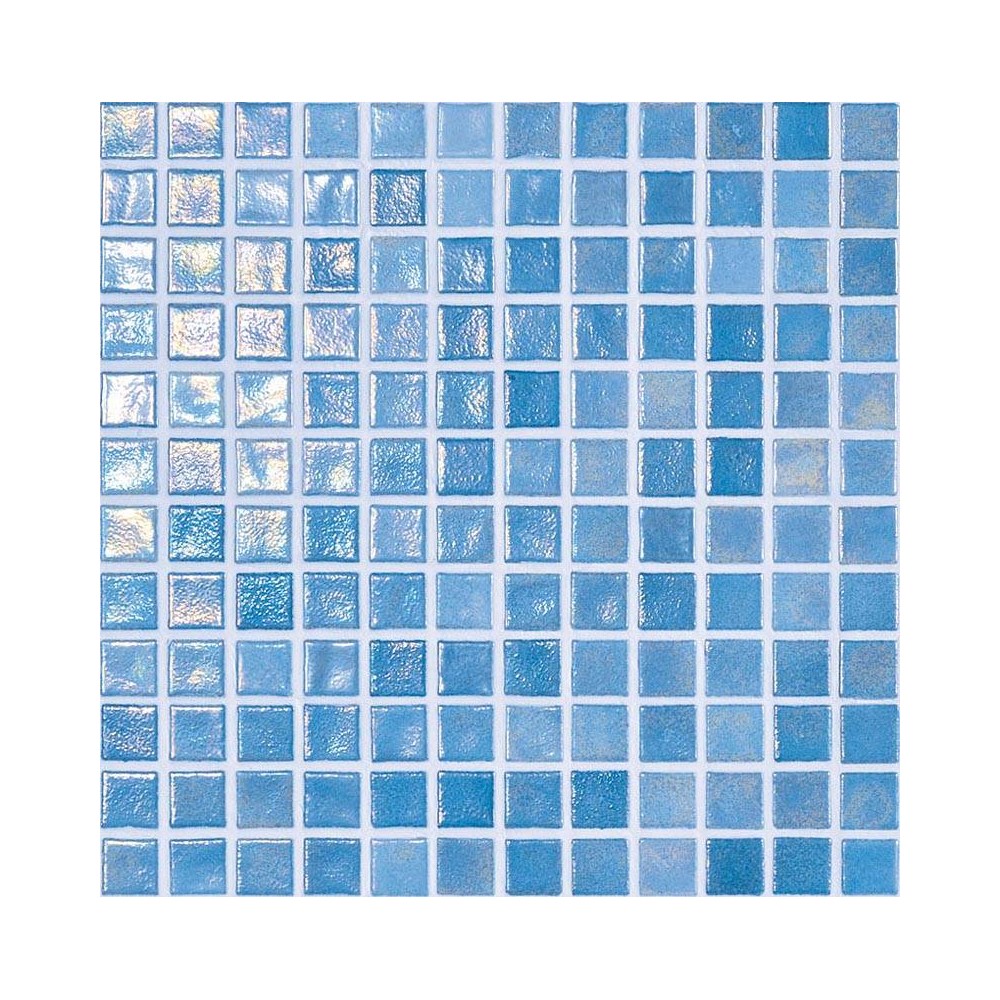 Mosaique piscine bleu nacré 31.6x31.6 cm Mosavit Iridis - Paquet 1 m²