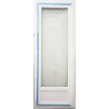Porte fenêtre vitrée pvc 215x80 cm blanc avec soubassement