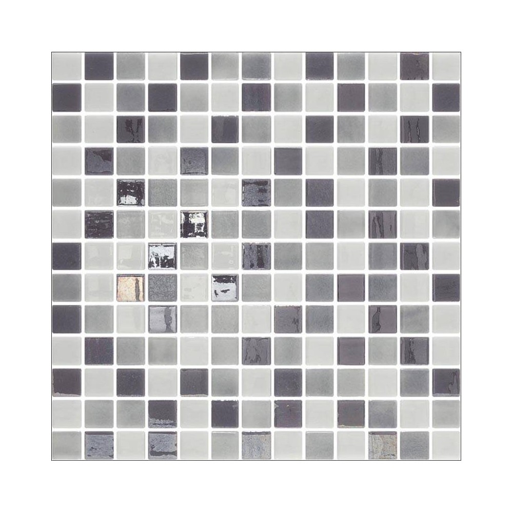Emaux de verre blanc gris 33.5x33.5 cm Togama Boston - Paquet 2 m²