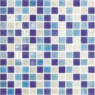 Emaux de verre bleu, blanc nacré et bleu nacré 33.5x33.5 cm Togama Adriatic - Paquet 2 m2