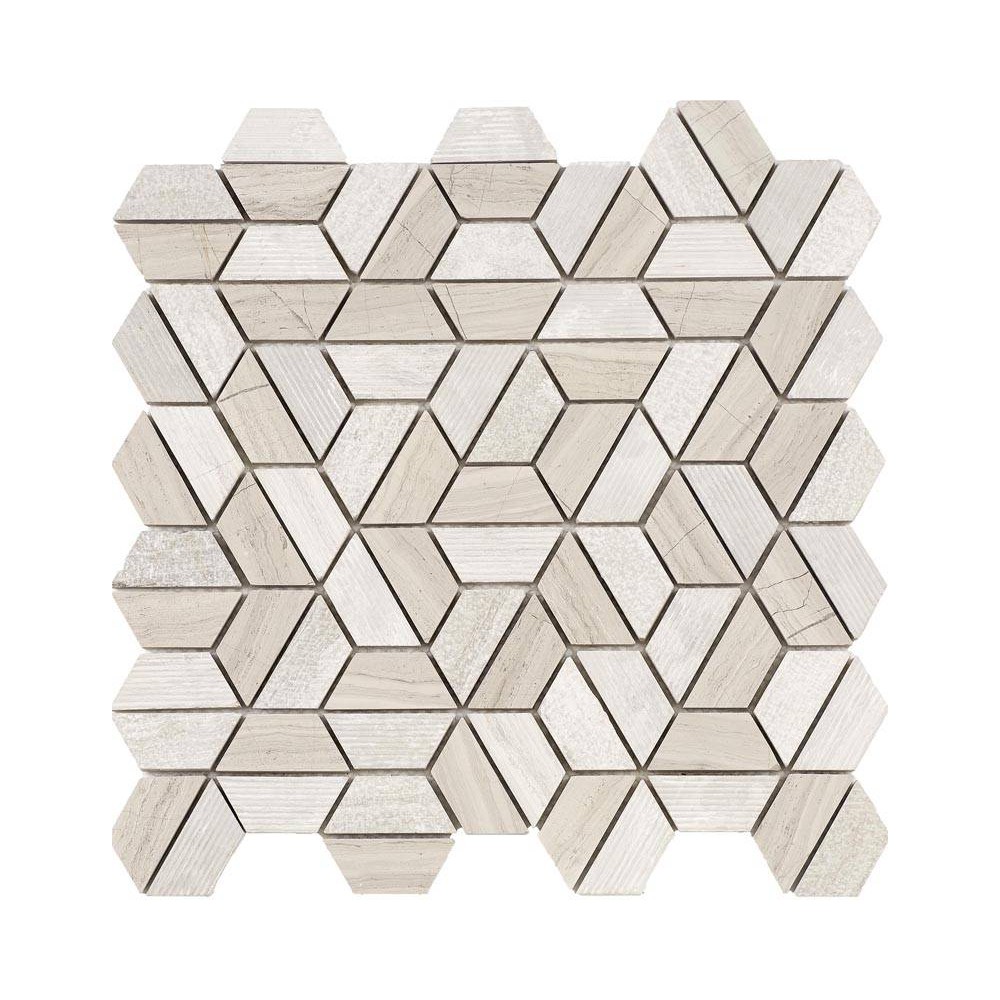 Mosaique mur / sol Hexagone marbre gris beige 30x30 cm Mat Inter – La Plaque