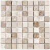Mosaique mur / sol Travertin beige vieilli 30.5x30.5 cm Mat Inter Noyer – La Plaque