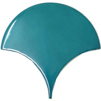 Faience écaille bleu vert turquoise 12.5x6.3 cm Estilker Mystic – Paquet 48 carreaux