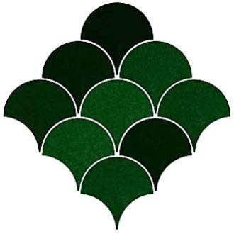 Faience écaille vert 12.5x6.3 cm Estilker Mystic – Paquet 48 carreaux