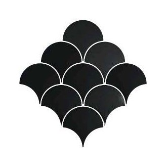 Faience écaille noir 12.5x6.3 cm Estilker Mystic – Paquet 48 carreaux
