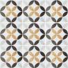 Carrelage noir décor Cercle or imitation ciment 20x20 Estilker Victoria - Paquet 24 carreaux