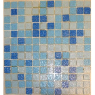Mosaïque Pool bleu 2x2 cm - la plaque 33x33 cm 