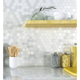 Mosaique hexagonale blanc tomette 32x27 cm Togama Sixties – Paquet 1 m2