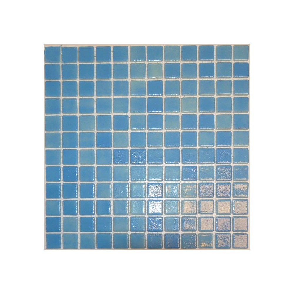 Mosaïque bleu 2.5x2.5 cm Emaux de Briare - La plaque 32x32 cm