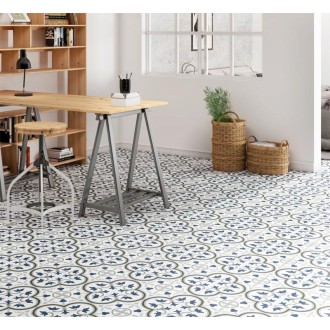 Carrelage bleu imitation ciment 20x20 Mallorca - Paquet 1 m2