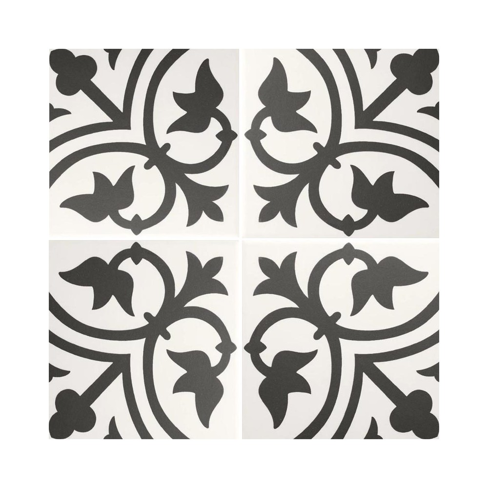 Carrelage noir imitation ciment 20x20 Squares San Pietro - Paquet 1 m2