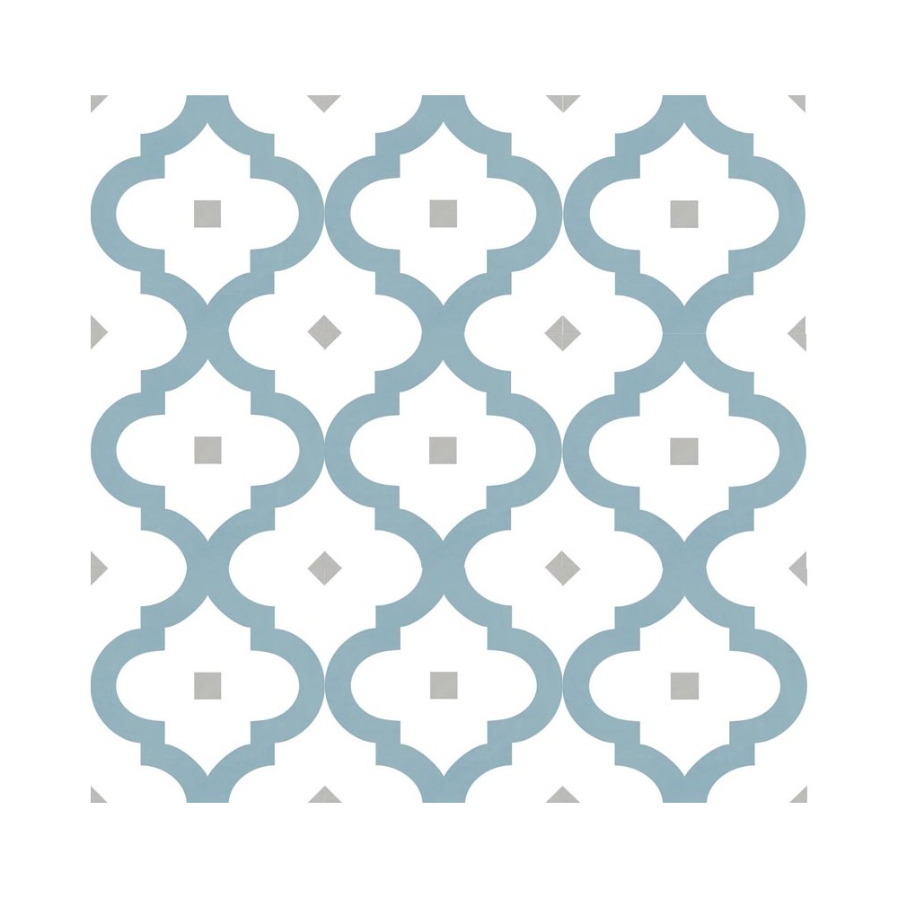 Carrelage imitation ciment bleu 20x20 Mediterraneo Tabarca - Paquet 1 m2