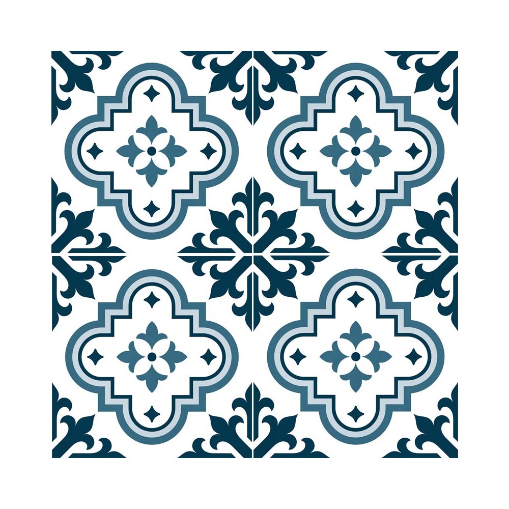 Carrelage imitation ciment bleu 20x20 Mediterraneo Teulada - Paquet 1 m2