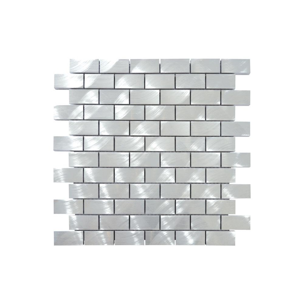 Mosaique alu rectangle gris 30x30 cm - La Plaque