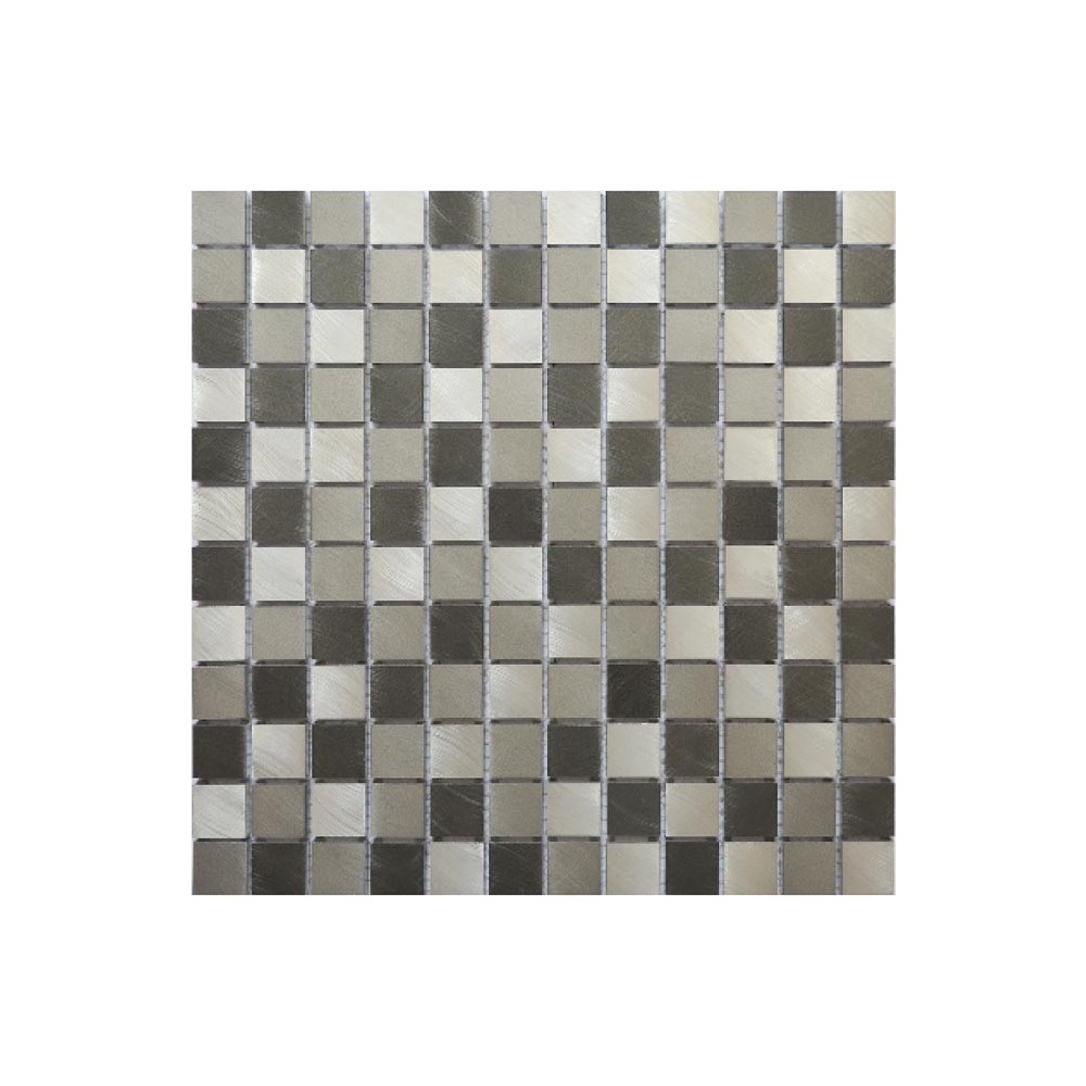 Mosaique alu carré gris 30x30 cm - La Plaque