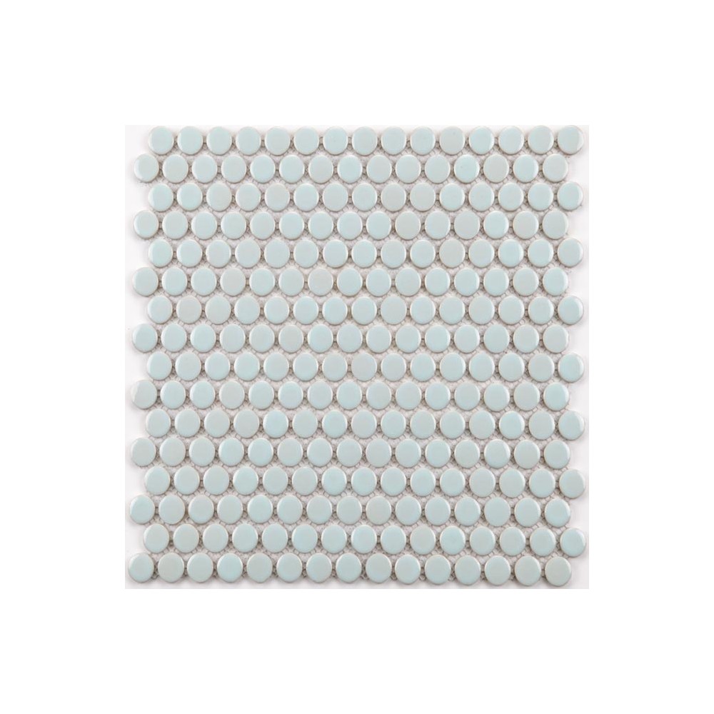 Mosaique mur pastille turquoise 31.5x29.1 cm Mat Inter – La Plaque