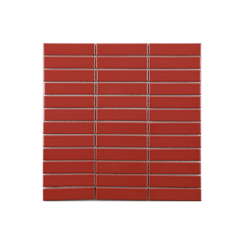 Mosaique mur rectangle framboise 29.6x29.6 cm - La Plaque