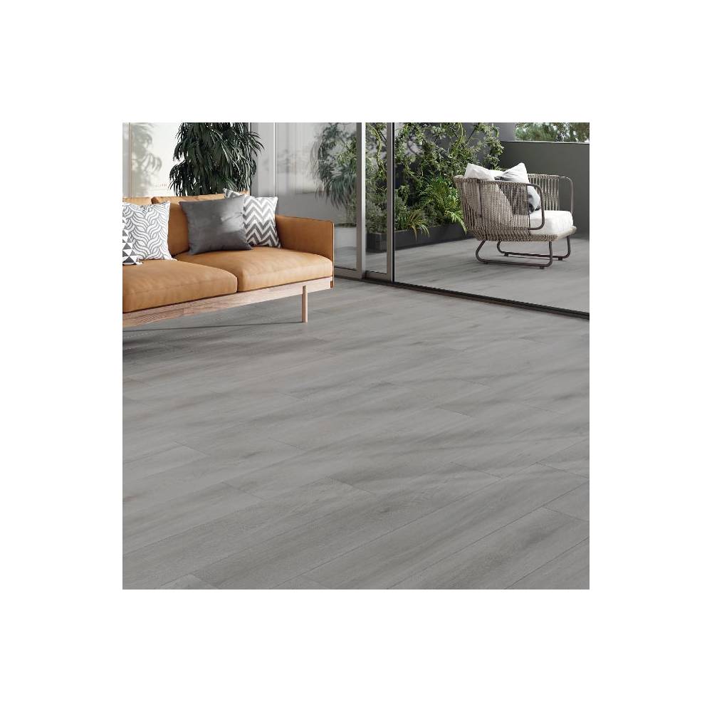 carrelage imitation bois gris 23x120 ktl ceramica nordby grey paquet 1.08 m2