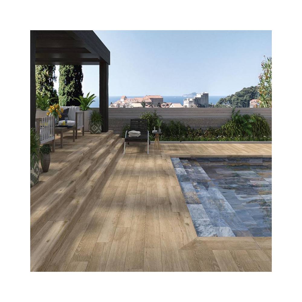 carrelage imitation bois chene 20x120 new tiles albar roble paquet 1.20 m2