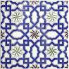 carrelage andalou carre etoile 20x20 bleu paquet 1 m2