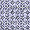carrelage andalou carre etoile 20x20 bleu paquet 1 m2