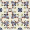 carrelage andalou fleur multicolore 20x20 paquet 1 m2