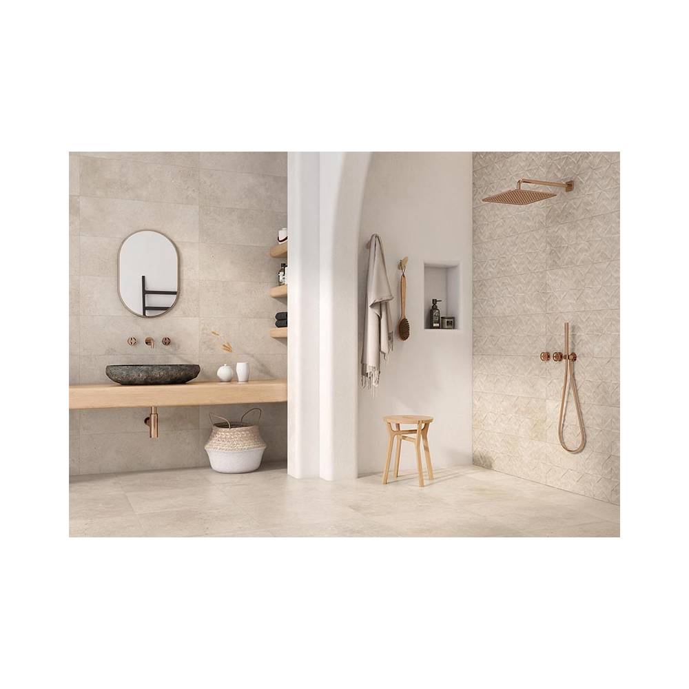 carrelage beige imitation ciment 29.5x90 itt ceramic campaspero sand paquet 1.59 m2