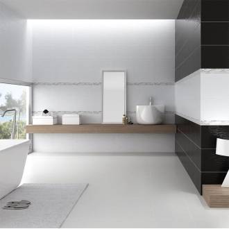 carrelage blanc brillant 25x40 pasicos ceramica sunshine white paquet 1 m2