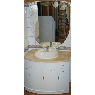 Meuble de salle de bain Venecia laqué blanc 100 cm 