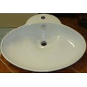 Vasque ovale blanc à poser 61x48 cm Valadares