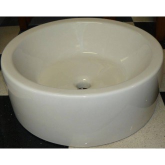 Vasque ronde blanche à poser - 49x49 cm 