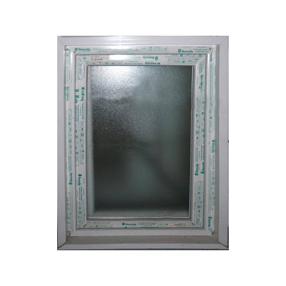Fenêtre pvc blanc 1 vantail opaque hauteur 95 x 60 largeur 