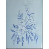Faïence bleu décor marguerite 15x20 Zakarini - Paquet 1 m² 