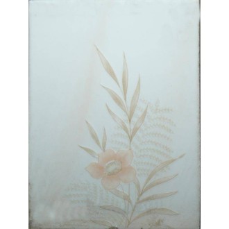 Faïence beige Décor fleur n°3 15x20 Grespania - Paquet 1 m2 