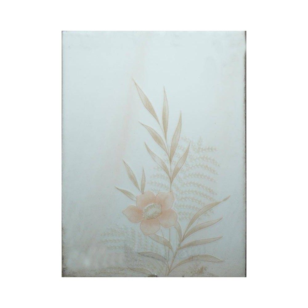 Faïence beige Décor fleur n°3 15x20 Grespania - Paquet 1 m2 